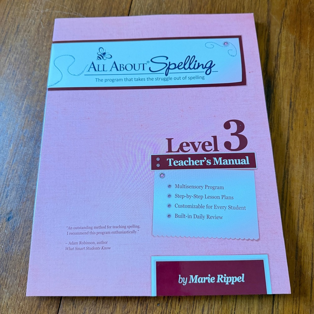 All About Spelling Level 3 Teacher's Manual Marie Rippel Homeschool Curriculum